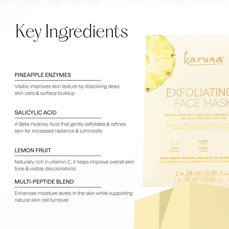Mascarilla facial exfoliante Karuna+