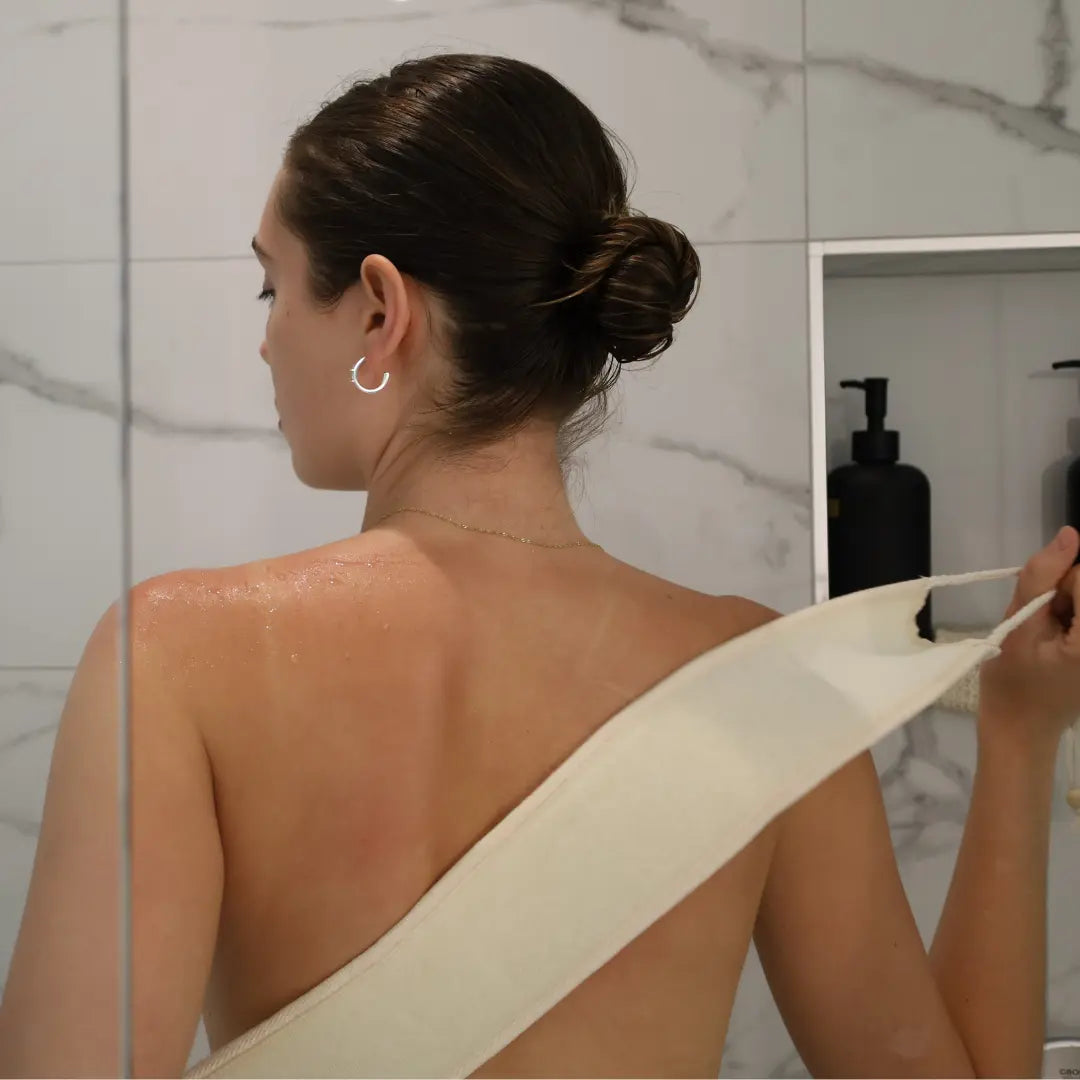 Cinturón exfoliante para la espalda