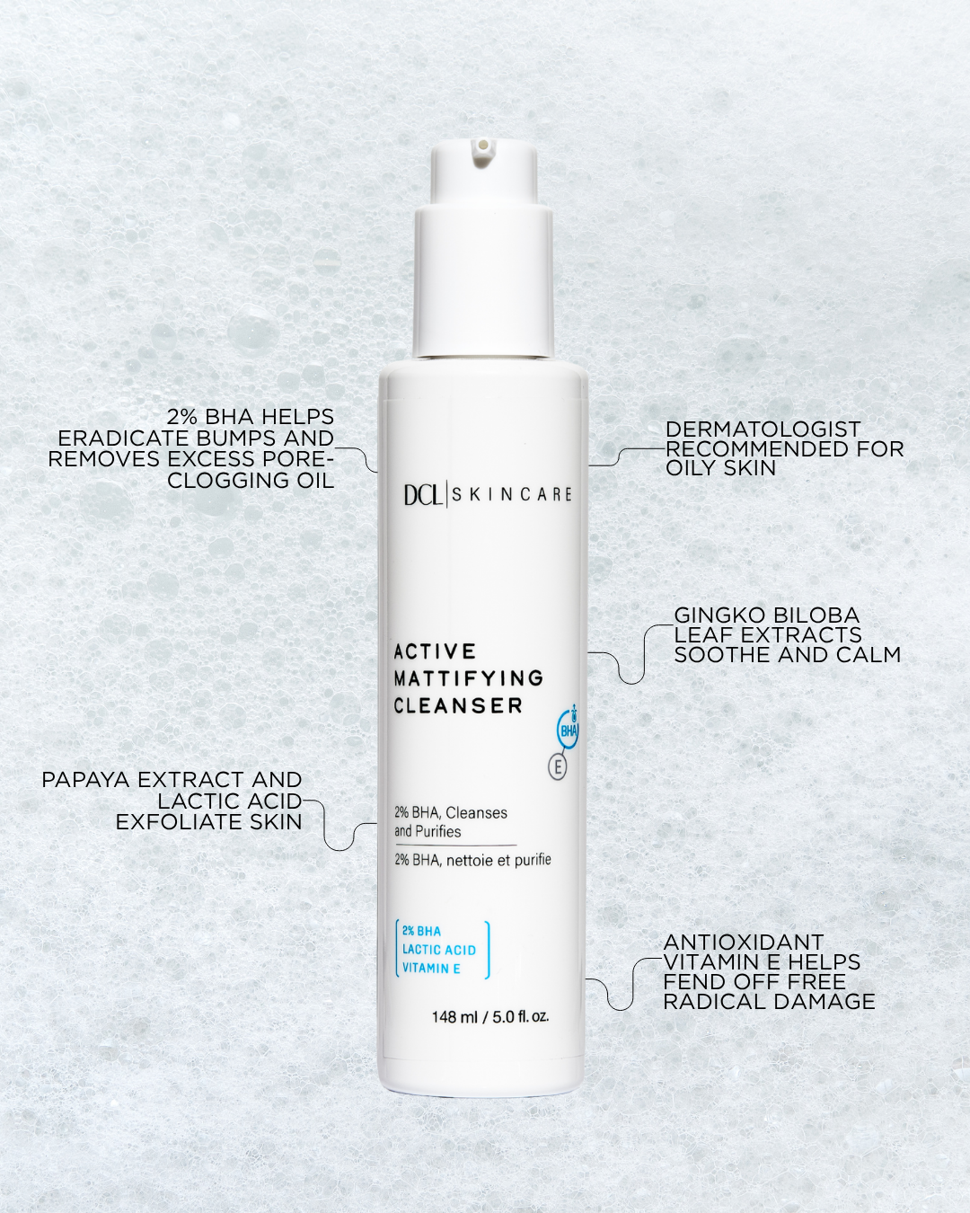 Limpiador facial matificante activo