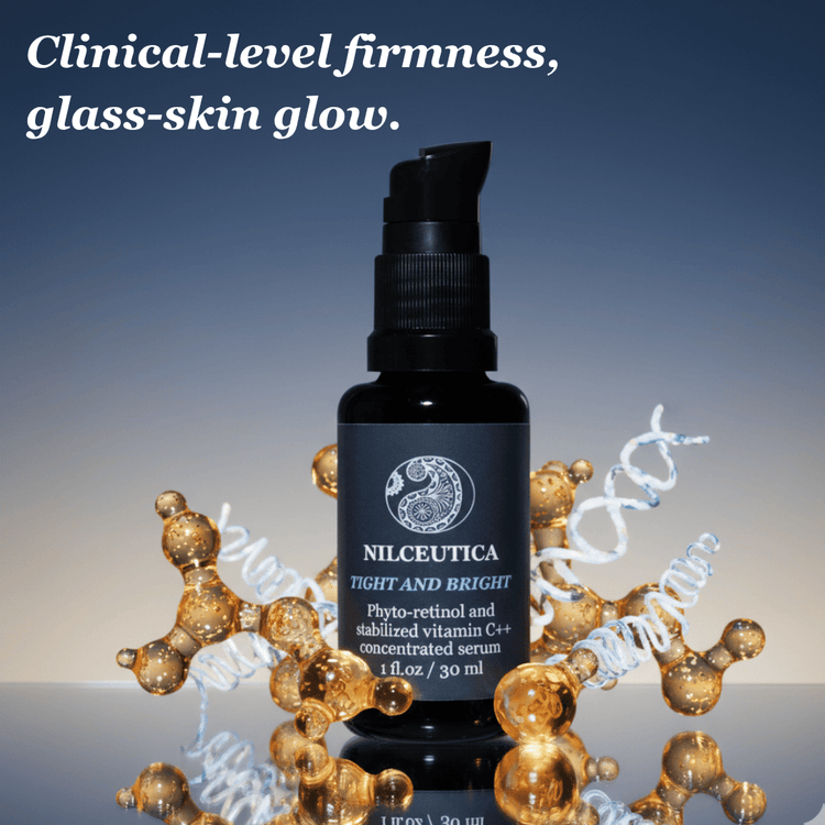 TIGHT AND BRIGHT, an Advanced Gentle Phyto-Retinol and Vitamin C Face Serum, 12 Innovative Technologies, 55% High-Performance Cosmeceuticals