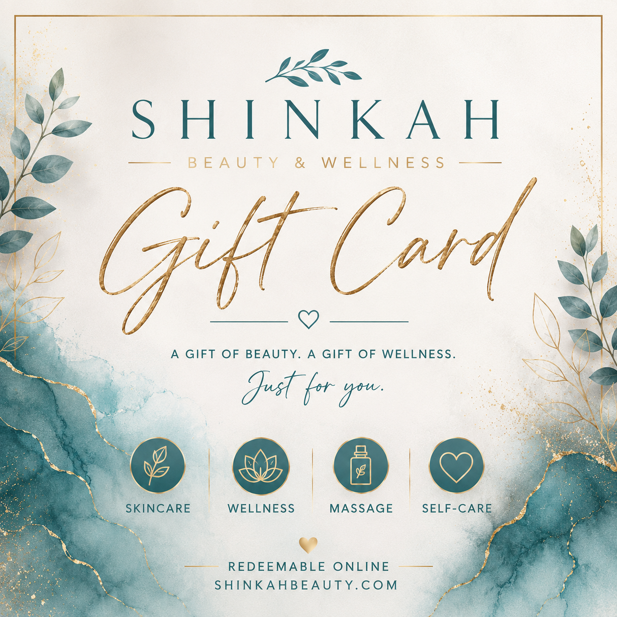 Tarjeta de regalo Shinkah Beauty