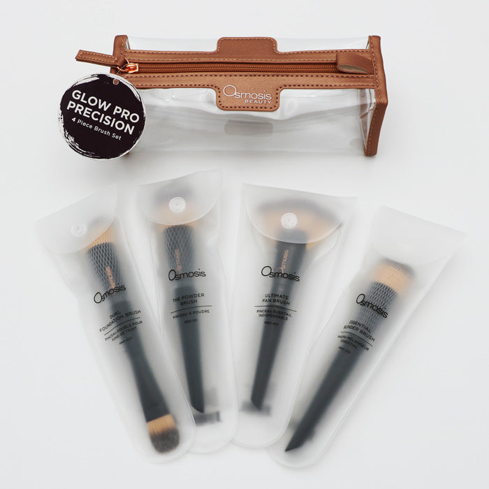 Set de brochas de maquillaje de precisión Glow Pro