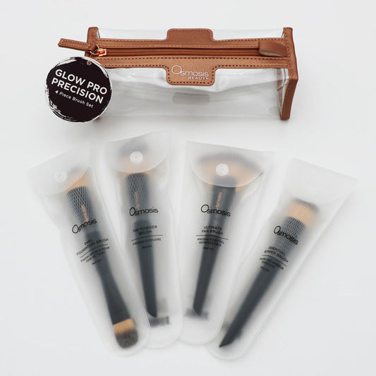 Set de brochas de maquillaje de precisión Glow Pro