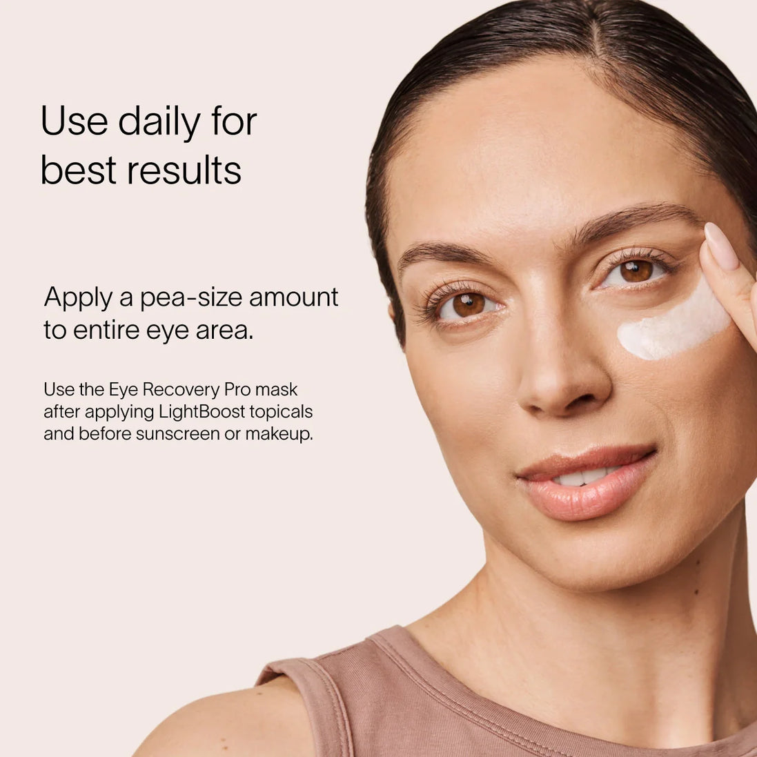 Crema contorno de ojos potenciadora con terapia de luz