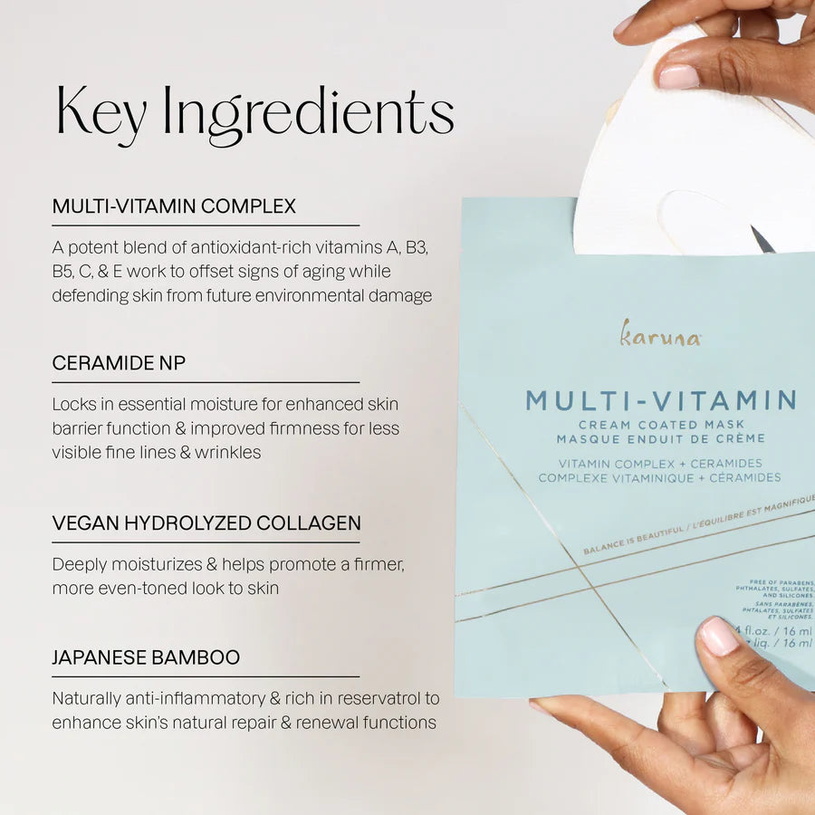 Mascarilla facial con multivitaminas de Karuna