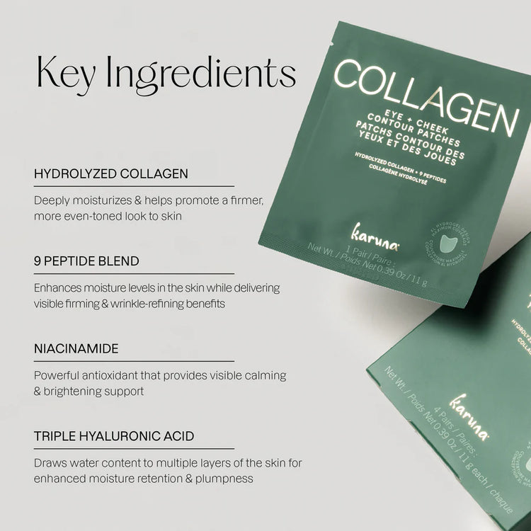 Karuna Collagen Hydrogel Eye + Cheek Contour Patches
