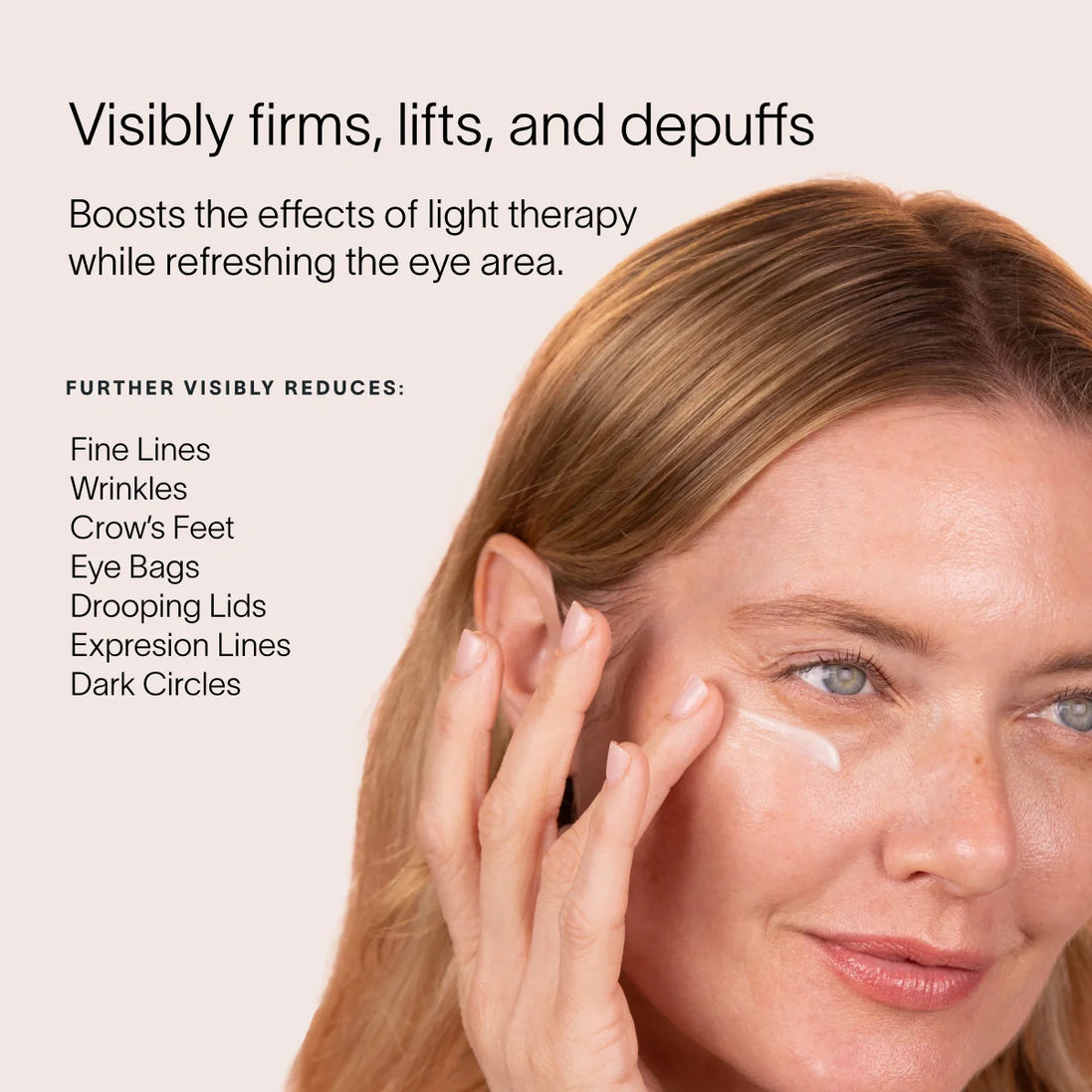 Crema contorno de ojos potenciadora con terapia de luz