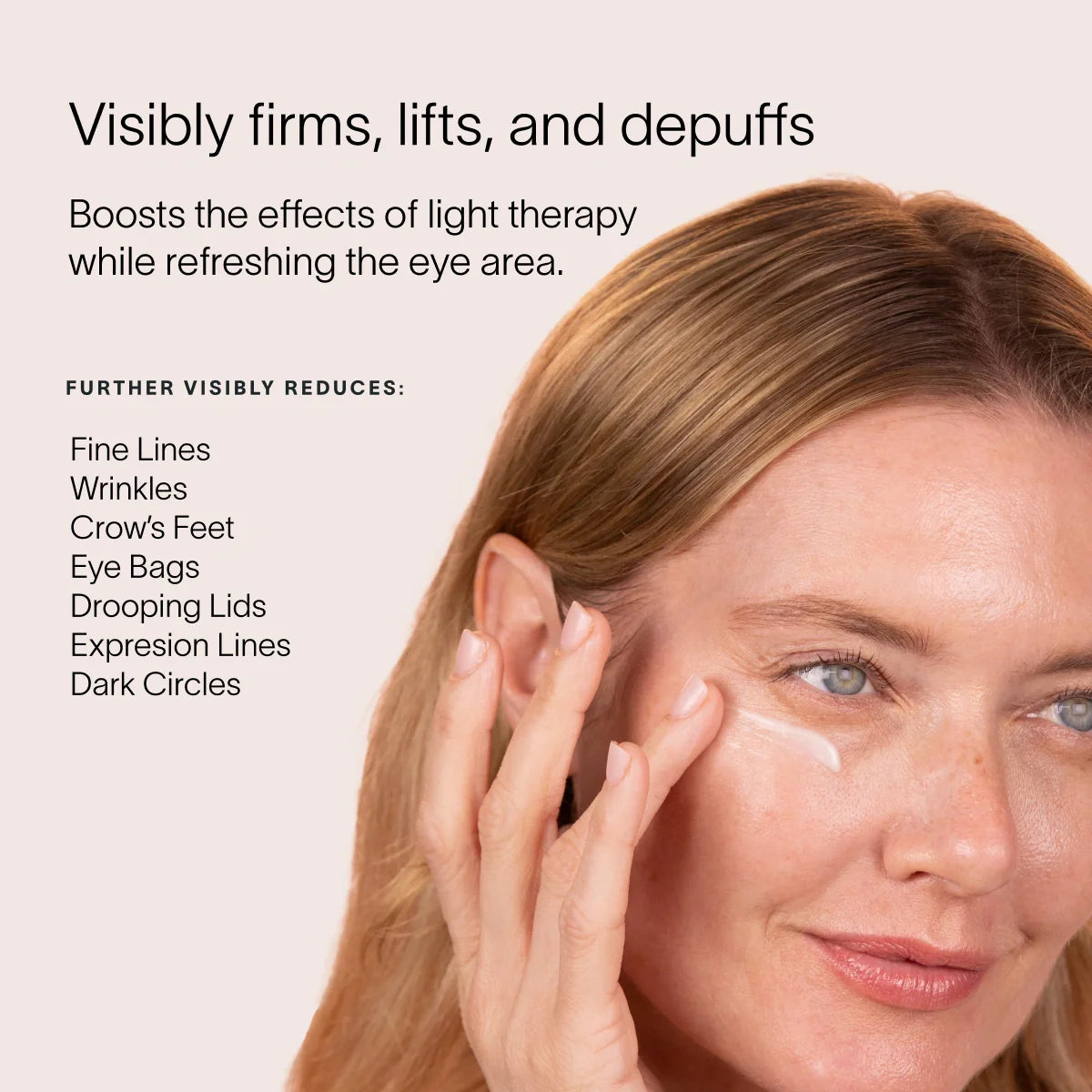 Crema contorno de ojos potenciadora con terapia de luz