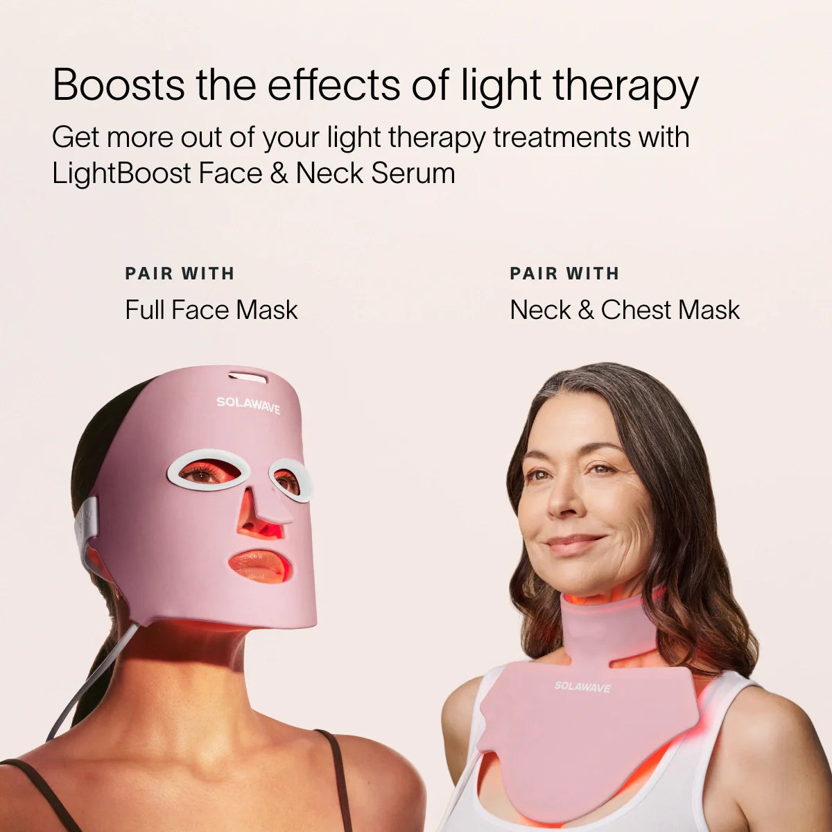 Sérum facial y de cuello potenciador de luminoterapia