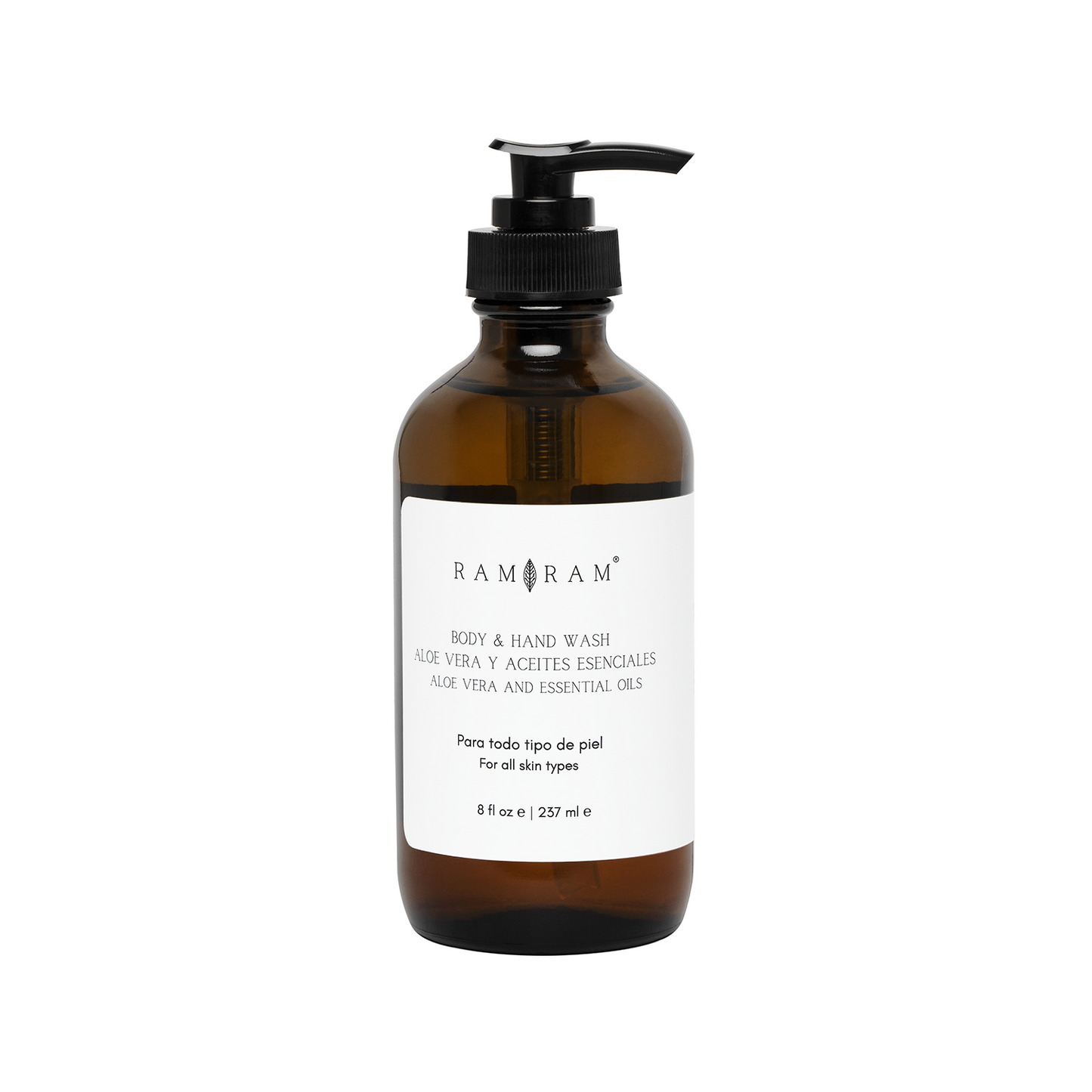 Jabón líquido para manos y cuerpo con aceites esenciales y aloe vera | 8 oz