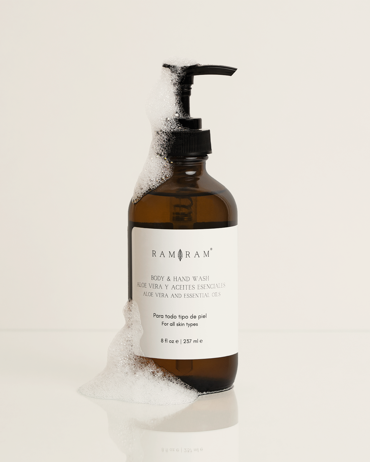 Jabón líquido para manos y cuerpo con aceites esenciales y aloe vera | 8 oz